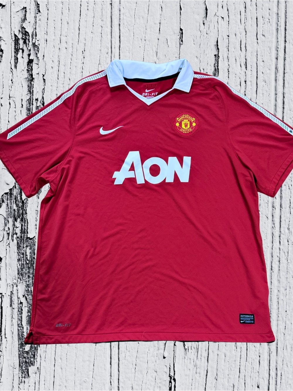 Nike Red Manchester United AON Short Sleeve Jersey